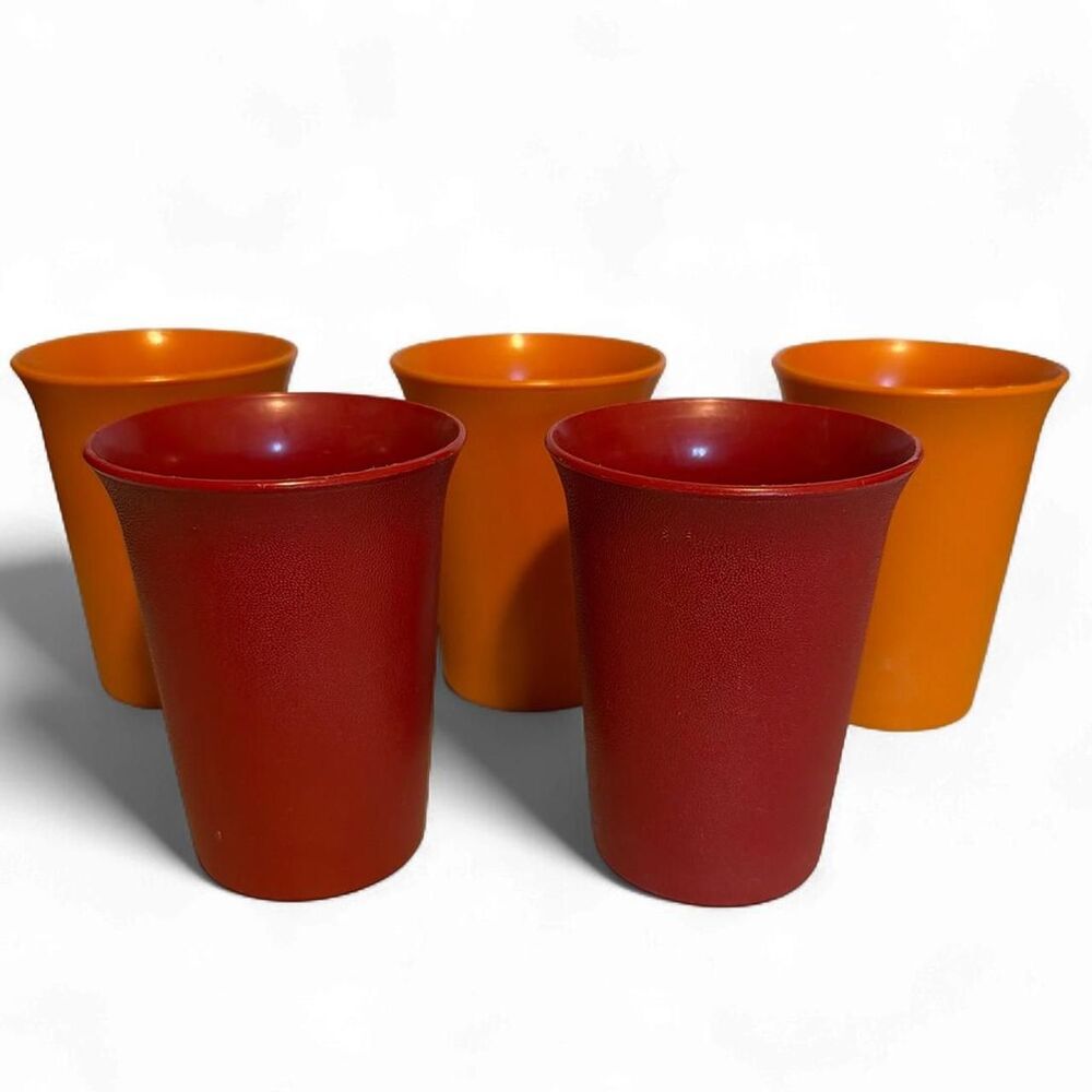 Tupperware Orange and Red Dinnerware